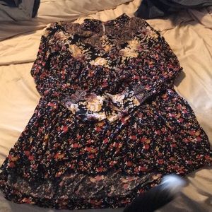 High low boho blouse